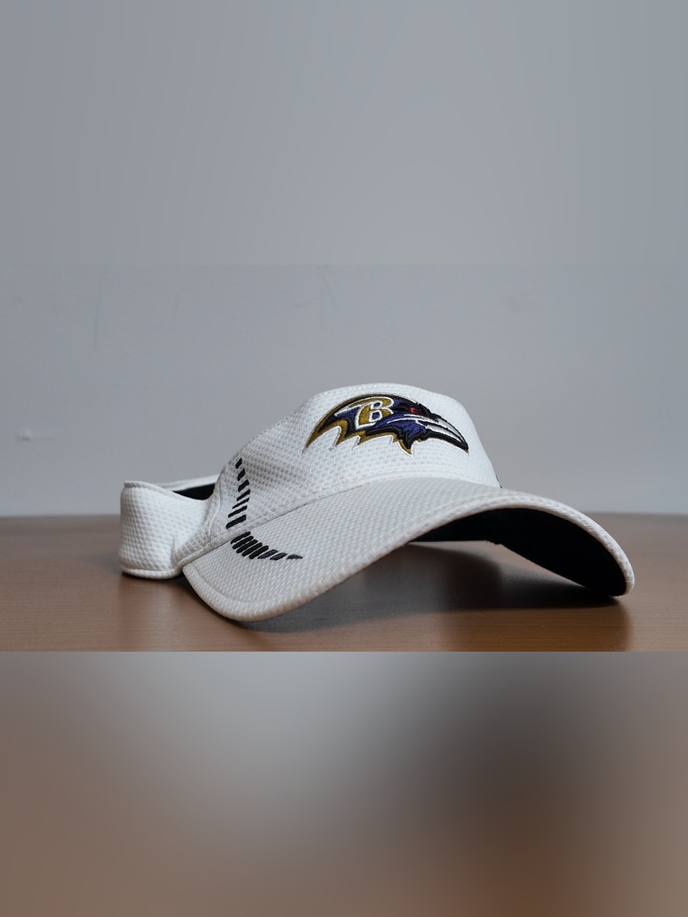 Baltimore Ravens New Era NFL White Adjustable Performance  Visor Football Hat